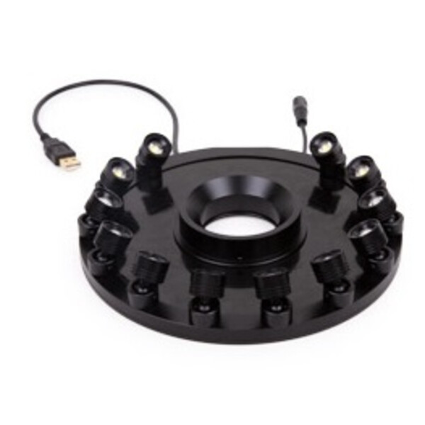 Euromex Ringlampa MZ.4735, 12x LED 1W, vinkeljusterbar