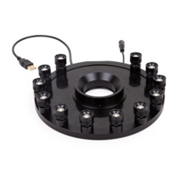 Euromex Ringlampa MZ.4735, 12x LED 1W, vinkeljusterbar