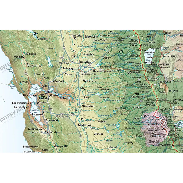 National Geographic Regionkarta Pacific Crest Trail (46 x 122 cm)