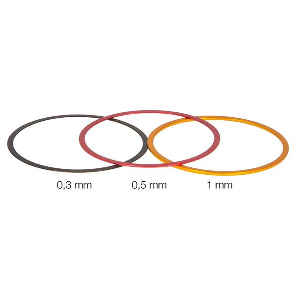 Baader Förlängningshylsa Fininställningsringar M54 0,3 / 0,5 / 1 mm