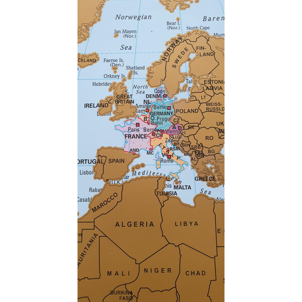 Stiefel Världskarta Scratchmap (95 x 66 cm)