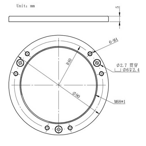 ZWO Tilt Adapter M68