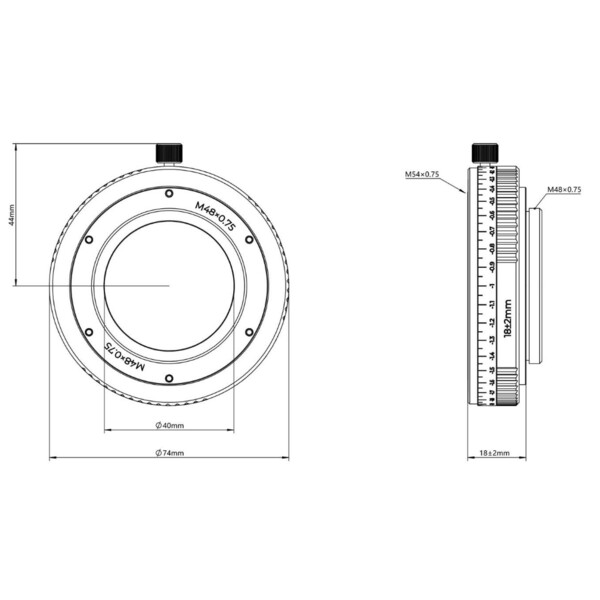 Askar Adapter för förlängningshylsa M48 & M54 16-20mm