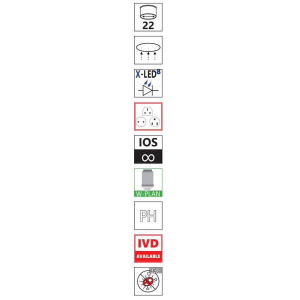 Optika Invert mikroskop IM-300, trino, PH, 100-400x, IOS LWD W-PLAN PH, N.A. 0.3, X-LED8