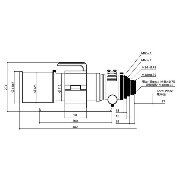 Sharpstar Apokromatisk refraktor AP 100/550 Z4 OTA