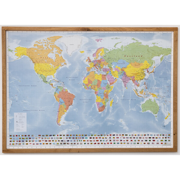 GeoMetro Världskarta politisk (144 x 103 cm)