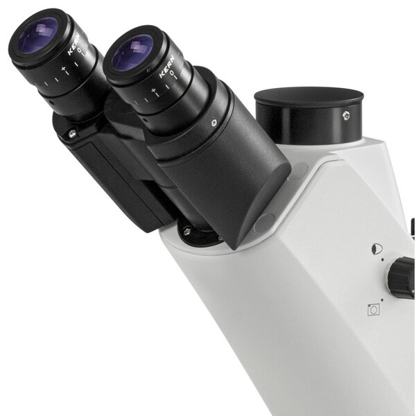 Kern Invert mikroskop OCM 166, FL, PH, trino, invers, N.A.0,3 kondensor fast, 10x-40x, 30W LED, Al, 100W HBO, Dl