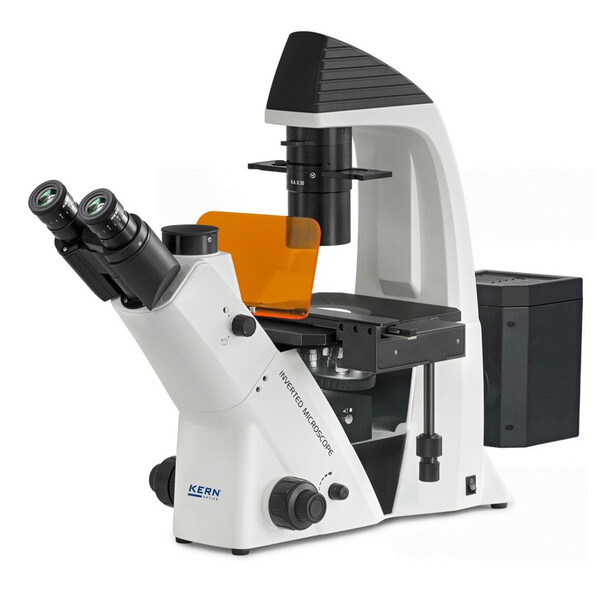 Kern Invert mikroskop OCM 168, FL, PH, trino, N.A.0,3 kondensor fast, 10x-40x, 5W LED, Al/Dl