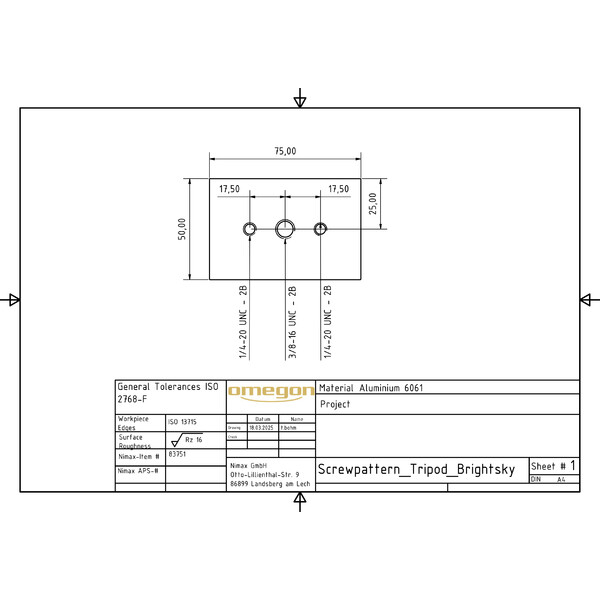 Omegon Kikare Brightsky 26x82 - 45° + fodral