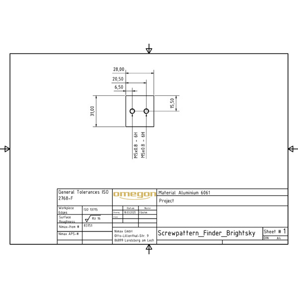 Omegon Kikare Brightsky 26x82 - 45° + fodral