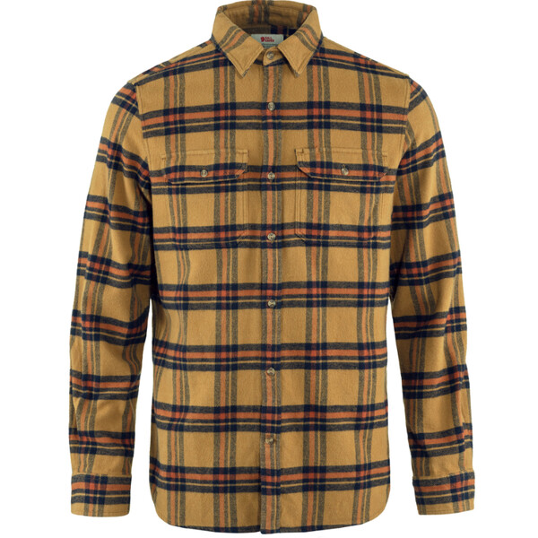 Fjällräven Övik Heavy Flannel Shirt M, 232-215 Bovetebrunt-Höstlöv, L