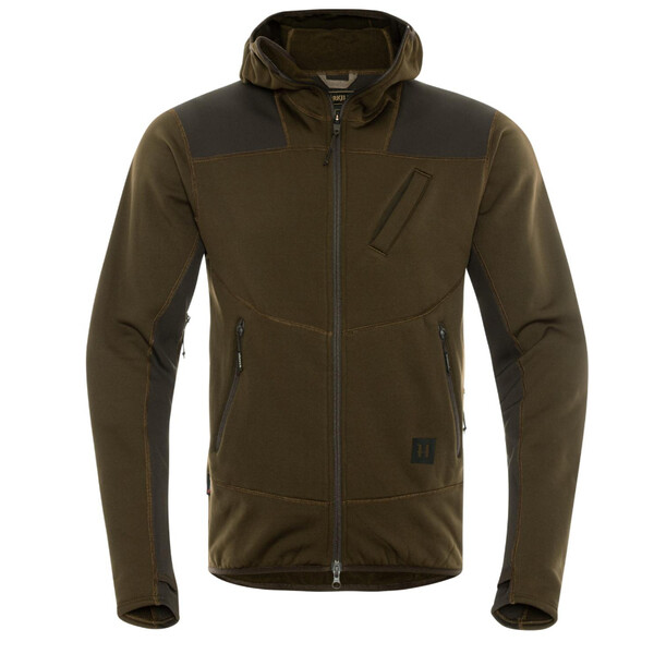 Härkila Deer Stalker Fleece Hoodie, Willow green/Shadow brown storlek XL