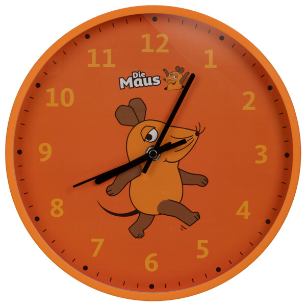 DieMaus Väggklocka för barn orange