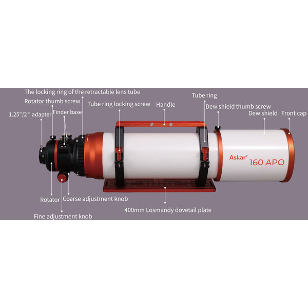 Askar Apokromatisk refraktor AP 160/1120 Triplet OTA