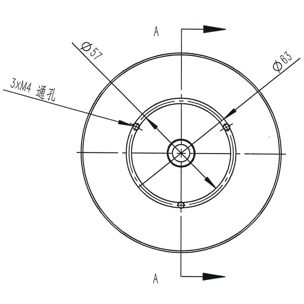 Omegon 3/8''-fotogängad adapter för Pro pelare