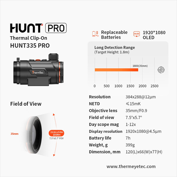 ThermTec Värmekamera Hunt 335 PRO