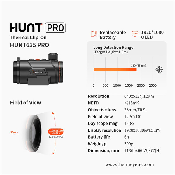 ThermTec Värmekamera Hunt 635 PRO