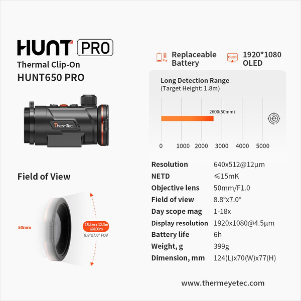ThermTec Värmekamera Hunt 650 PRO