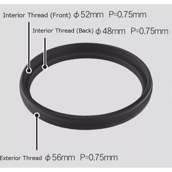Vixen M56 filteradapter för M48 mm och M52 mm filtergängor
