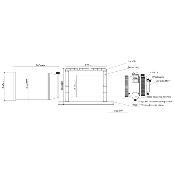 Askar Apokromatisk refraktor AP 120/840 Triplet OTA