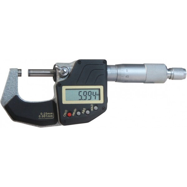 (SP) 25 mm digital skruvmått med spärr, 0,001 mm, DIN 863 – Metav IndustryLine
