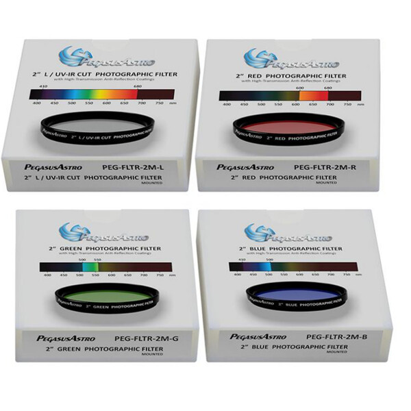 PegasusAstro Filterhjul Indigo + filter LRGB 2"