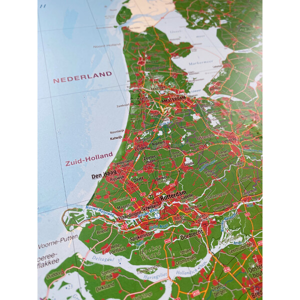 Georelief Regionkarta Benelux (57 x 77 cm)