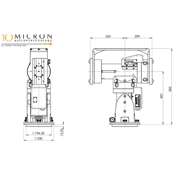10Micron Montering AZ 2000 HPS Combi