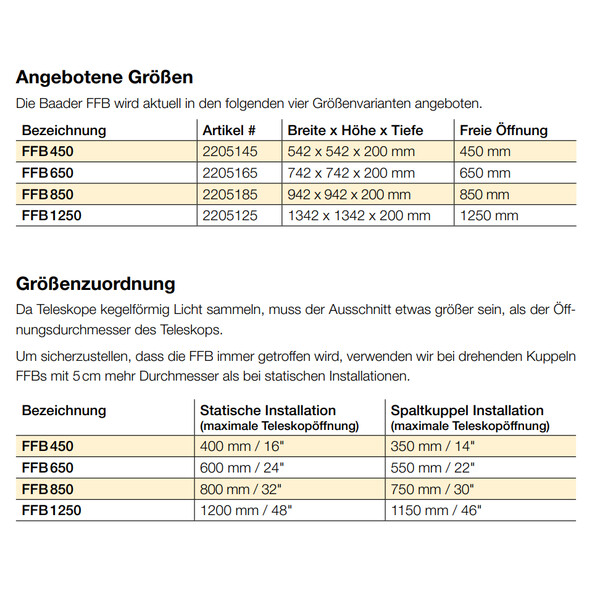 Baader Flatfield-mask FFB 850 mm