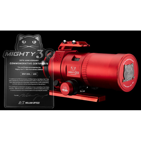 William Optics Apokromatisk refraktor AP 71/230 Mighty-Cat 71 WIFD 30th Anniversary Limited Edition
