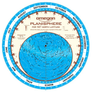 Omegon Stjärnkarta Planisfär 25 cm / 50