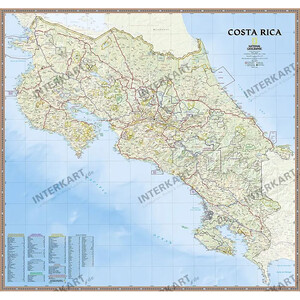 National Geographic Karta Costa Rica (96 x 91 cm)