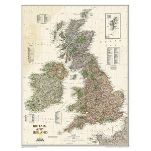 National Geographic Karta Storbritannien och Irland
