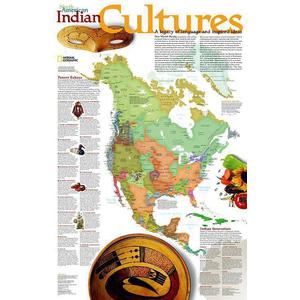 National Geographic Kontinentkarta Indiska kulturer