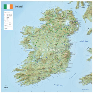 GeoMetro Karta Irland (90 x 90 cm)