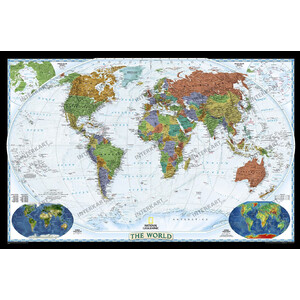 National Geographic Världskarta Decorative world, politically, large, laminated