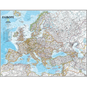 National Geographic Kontinentkarta Europa politiskt (117 x 91 cm)