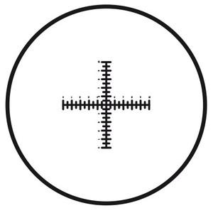 Motic graticule hårkors med dubbel skala (10mm i 100 delar), (Ø25mm)