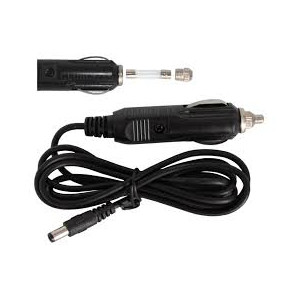 Omegon 12V 3A kabel (3m) för bilbatteri till cigarettändaruttag i bil