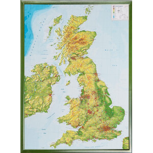 Georelief Karta Storbritannien