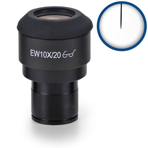 Euromex Okular för mätning IS.6010-P,  WF10x/20, pointer, microm., Ø 23,2 mm (iScope)
