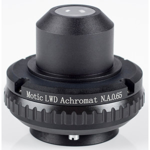 Motic Kondensor, N.A. 0,65, bd 10,8 mm, LWD, achro, irismembran (BA410E, BA310)