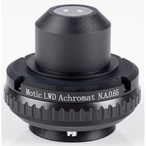 Motic Kondensor, N.A. 0,65, bd 10,8mm, LWD, achro, irismembran (BA410E, BA310)