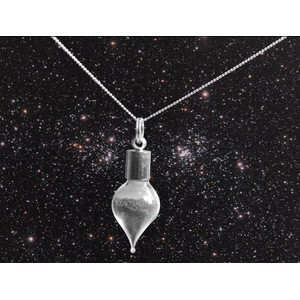 Jurassic Jewellery halsband med meteoritdamm (droppform)