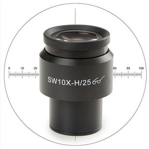 Euromex Okular för mätning 10x/25 mm SWF, mikrometer, hårkors, Ø 30 mm, DX.6010-CM (Delphi-X)