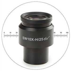 Euromex 10x/25 mm SWF, mikrometerokular med hårkors, Ø 30 mm, DX.6010-M (Delphi-X)
