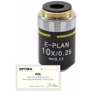 Optika Objektiv 10x/0.25, oändlighet, N-plan, POL, ( B-383POL), M-145P