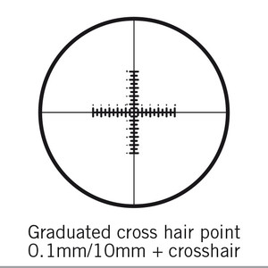 Motic Graticule, dubbel 100/10mm, hårkors, Ø 25mm (SMZ-161)