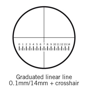 Motic Kikarsiktesskala (14 mm i 140 delar) och hårkors, (Ø25 mm)