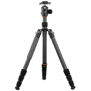 Omegon Pro 32 mm Kolfiber-trebensstativ inkl. Kulhuvud